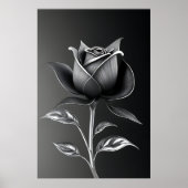 Poster Rose d'Argent Éternelle (Devant)