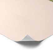 Poster Rose de chou Botanique (Coin)