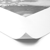 Poster Rose De Closeup Noir Et Blanc Avec Échéance Du Mat (Coin)