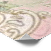 Poster Rose de collage Shabbychic Paris (Coin)