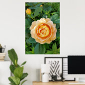 Poster Rose de couleur or (Bureau à domicile)