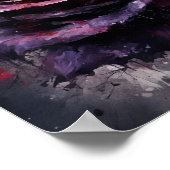 Poster Rose de couleur violet foncé (Coin)