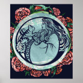 Poster Rose de la déesse de chat (Devant)