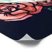 Poster Rose de la déesse de chat (Coin)