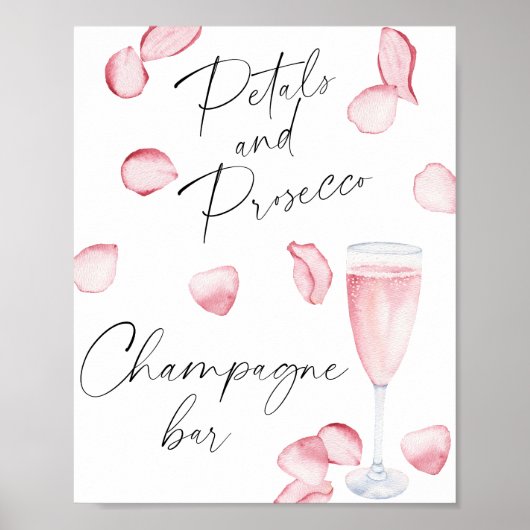 Poster Rose de la douche de la mariée de perspective - ba (Devant)