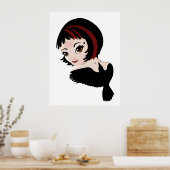 Poster Rose de la fille tatouée (Cuisine)