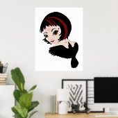 Poster Rose de la fille tatouée (Bureau à domicile)