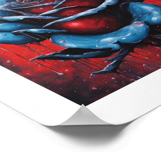 Poster Rose de la Lune bleue (Coin)