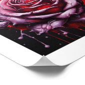 Poster Rose de la lune de sang rose (Coin)