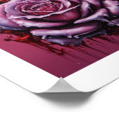 Poster Rose de la lune de sang rose (Coin)