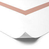 Poster Rose de la marine Gold Palm Tree Mariage Bienvenue (Coin)