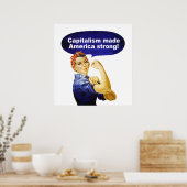 Poster Rose de l'affiche Riveter-Capitalism (Cuisine)