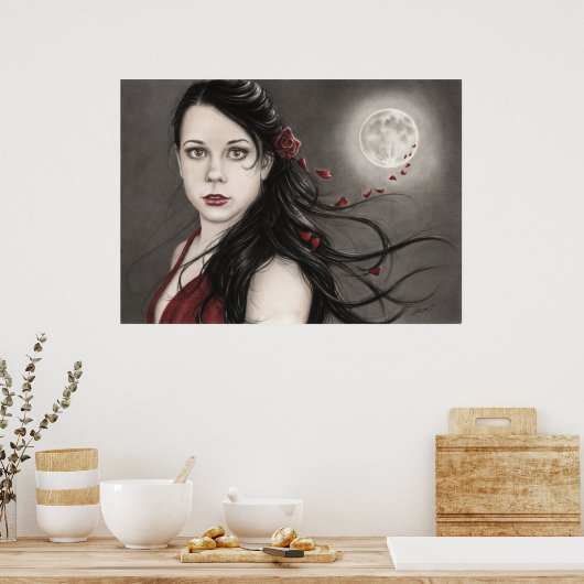 Poster Rose de minuit (Cuisine)