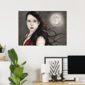 Poster Rose de minuit (Bureau à domicile)