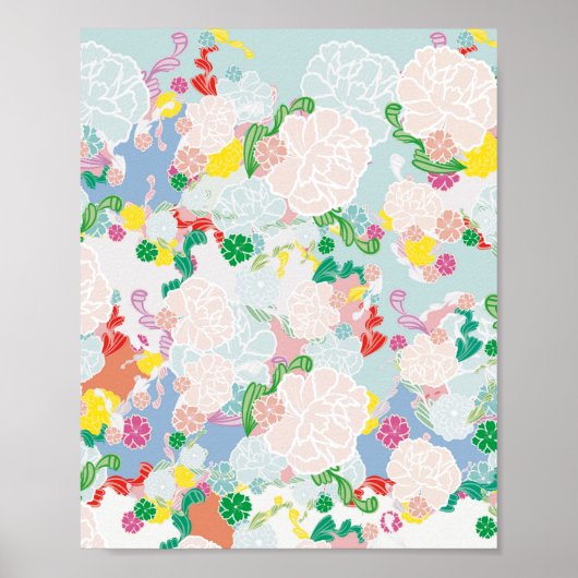 Poster Rose de pivoine (Devant)