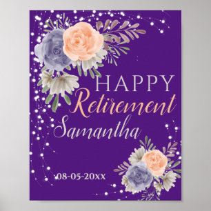 Poster Rose de pivoine Floral Retraite violet