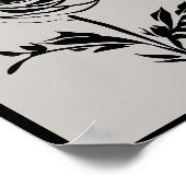 Poster Rose d'encre minimaliste (Coin)