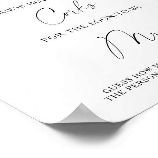 Poster Rose - Devinez combien de lièges (Coin)