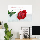 Poster Rose d'hiver (Bureau à domicile)