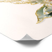 Poster Rose d'hiver botanique fleuri Fête des mariées de  (Coin)