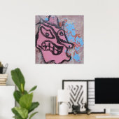 POSTER ROSE DIABLE (Bureau à domicile)