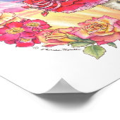 Poster Rose d'impression Ballerina Bunny (Coin)