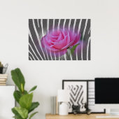 Poster Rose d'impression Zebra (Bureau à domicile)