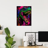 Poster rose Dinosaur T Rex (Bureau à domicile)