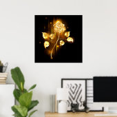 Poster Rose d'or ( rose d'or ) (Bureau à domicile)