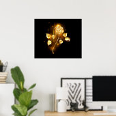 Poster Rose d'or ( rose d'or ) (Bureau à domicile)
