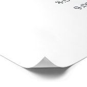 Poster Rose Dusty Fleurs Mariage Horaire (Coin)