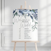 Poster Rose Dusty Fleurs Mariage Horaire