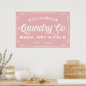 Poster Rose Dusty Personnalisé Laver Laver Plier Sec (Cuisine)