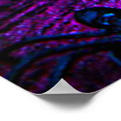 Poster Rose éffrayant en matière noire, araignées noires (Coin)