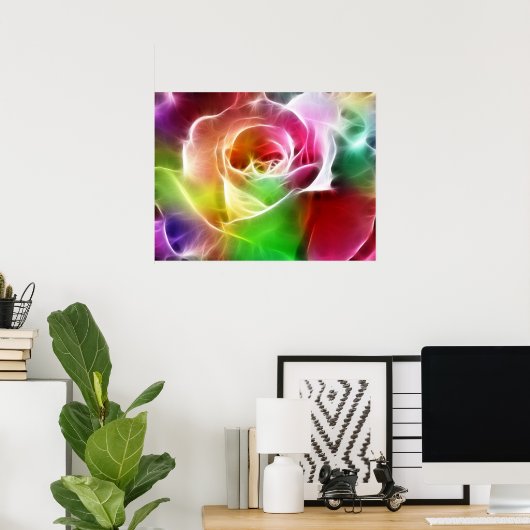 Poster Rose électrique (Bureau à domicile)