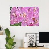 Poster rose en fleurs de rhododendron (Bureau à domicile)