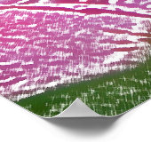 Poster rose en fleurs de rhododendron (Coin)