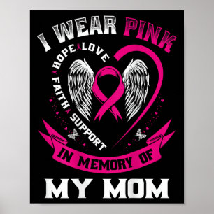 Poster Rose En Mémoire De Ma Mère Sensibilisation Au Canc