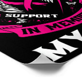 Poster Rose En Mémoire De Ma Mère Sensibilisation Au Canc (Coin)