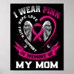 Poster Rose En Mémoire De Ma Mère Sensibilisation Au Canc