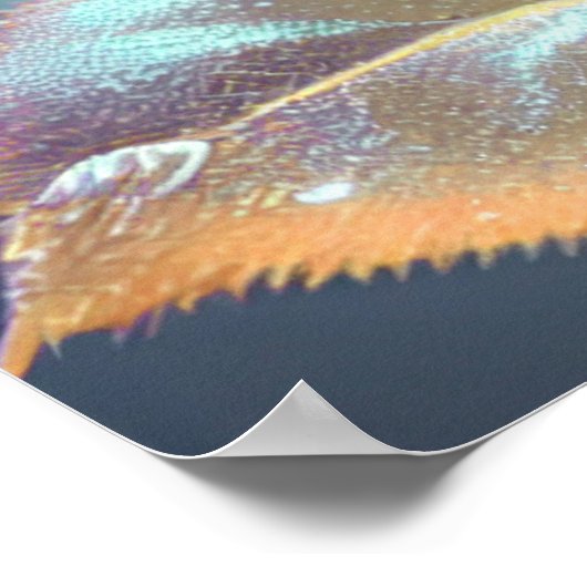 Poster Rose en verre translucide - Jaune (Coin)