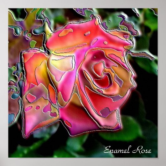 Poster Rose Enamel (Devant)