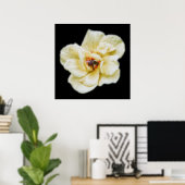 Poster Rose et abeille (Bureau à domicile)