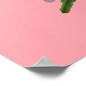 Poster rose et blanc de New Guinea Impatiens (Coin)