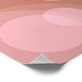 Poster Rose Et Brown Abstrait (Coin)