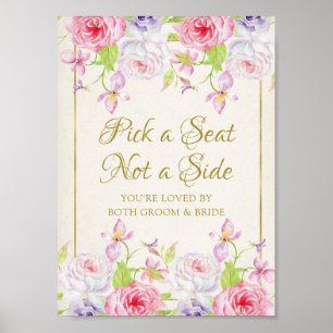 Poster Rose et Gold Confetti Choisir un siège