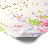 Poster Rose et Gold Confetti Choisir un siège (Coin)