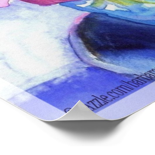 Poster rose et pourpre (Coin)