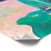 Poster Rose et Statuette, Gauguin (Coin)