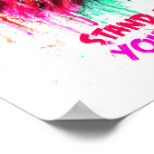 Poster rose et vert - Lion Imprimer. (Coin)